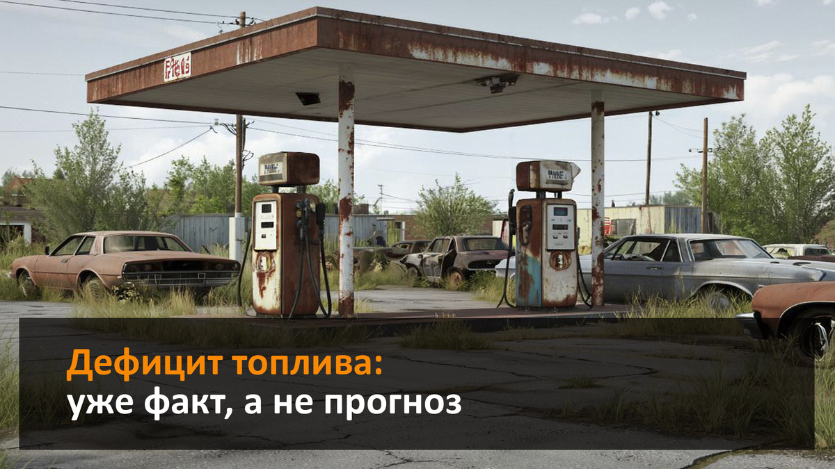 Пустая заброшенная ИИшная заправка