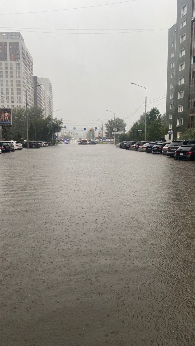 Ливень в Красноярске 1 сенября 2025