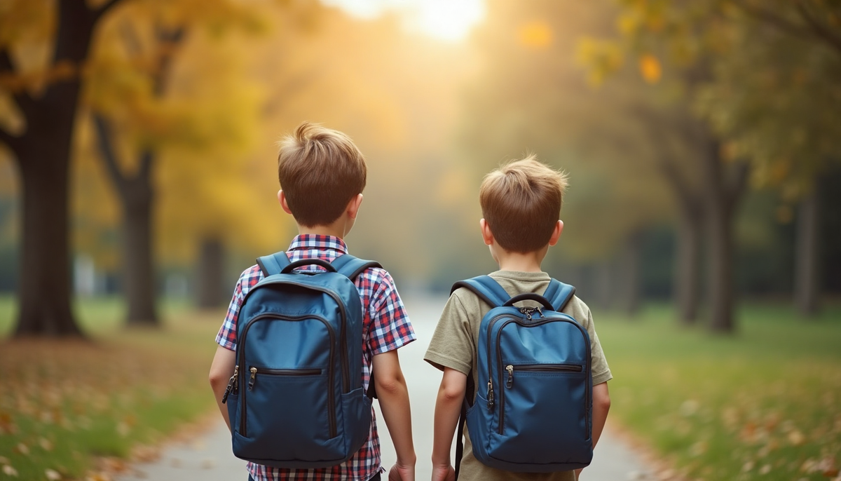 Брат брата в школу водит. 