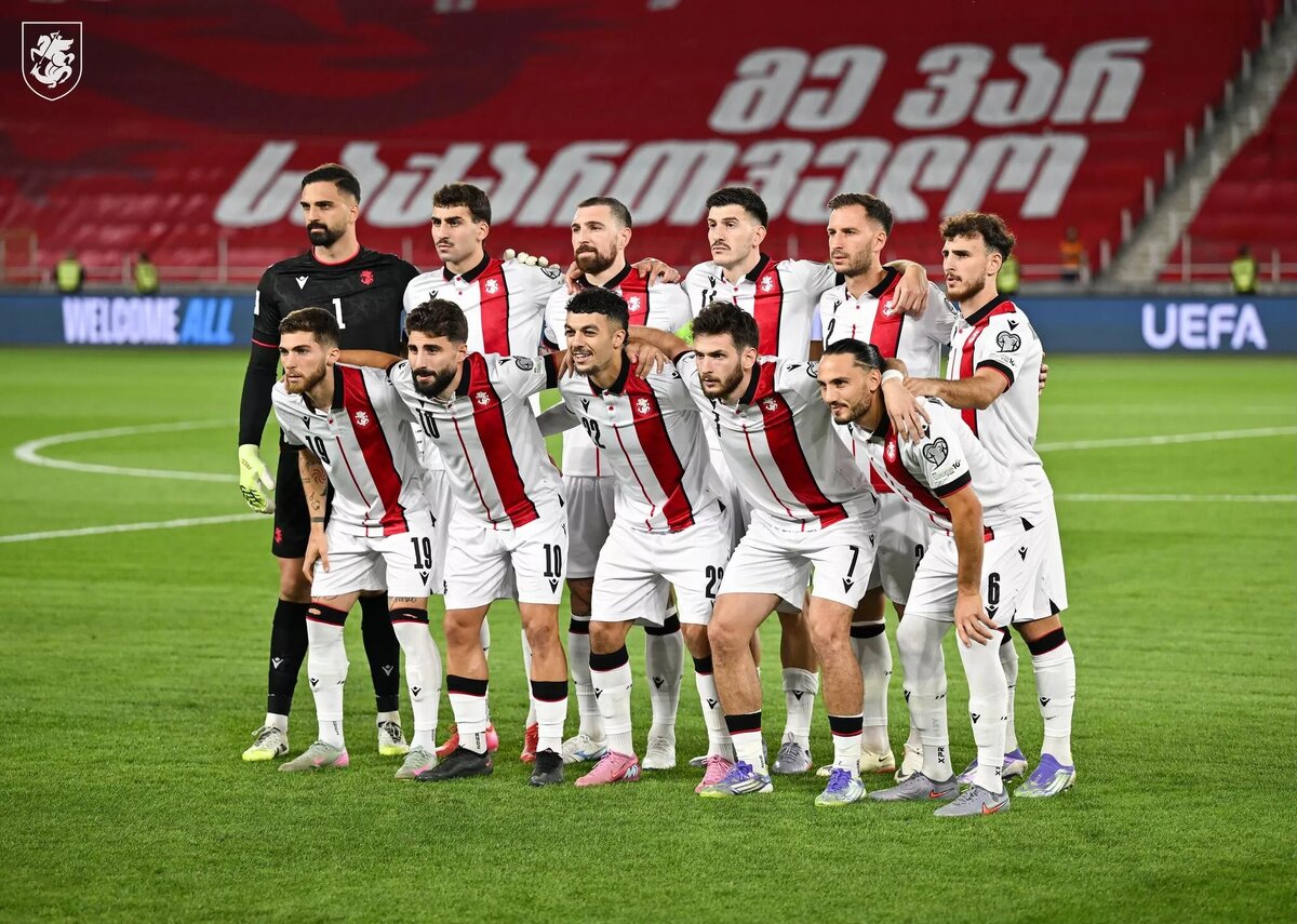Сборная Грузии после матча с Турцией в квалификации на ЧМ-2026
© National football team of Georgia