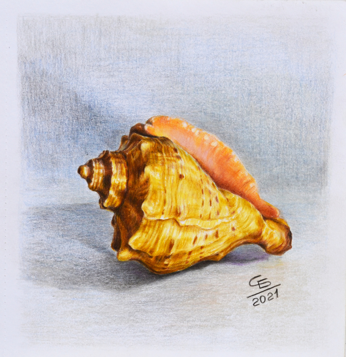 Рисунок цветными карандашами в скетчбук . Художник: Никифорова Светлана