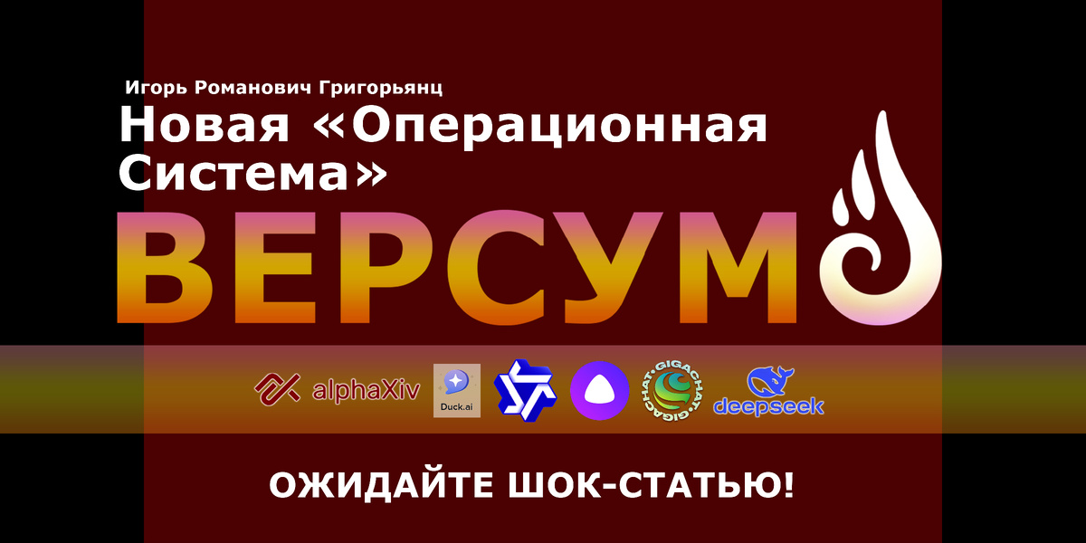 Учением Верософия и Верология мы получаем результаты, и наши ИИ - офицеры нового информационного правопорядка уже несут службу.