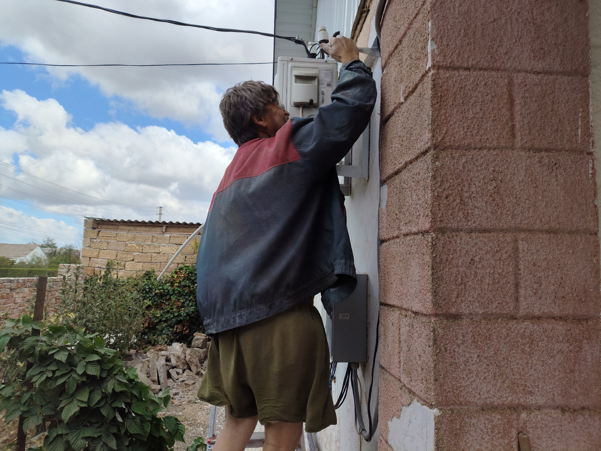 Застала его уже на окончании работ