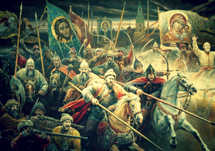 Фото: Художественная реконструкция / Битва при Молодях, 1480 г.