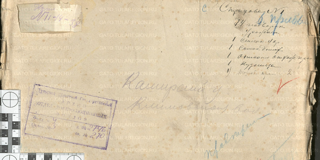 Страхово. Подворные карточки домохозяйств