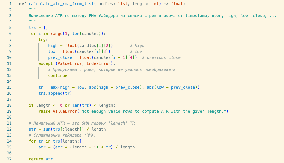 Функция на Python, которую я использую в своих готовых продуктах
