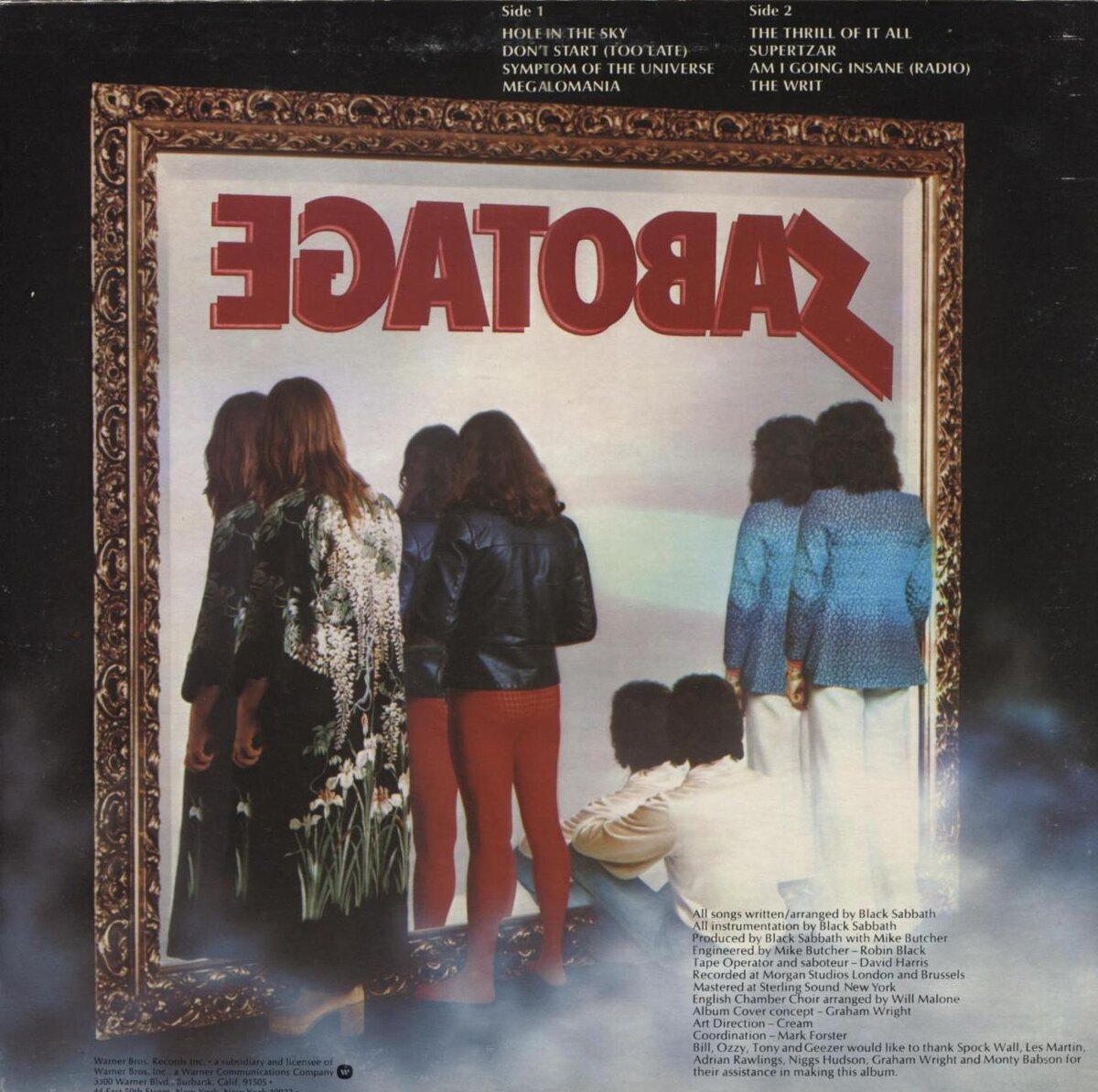 Конверт оригинального альбома «Sabotage» 1975 года группы Black Sabbath.