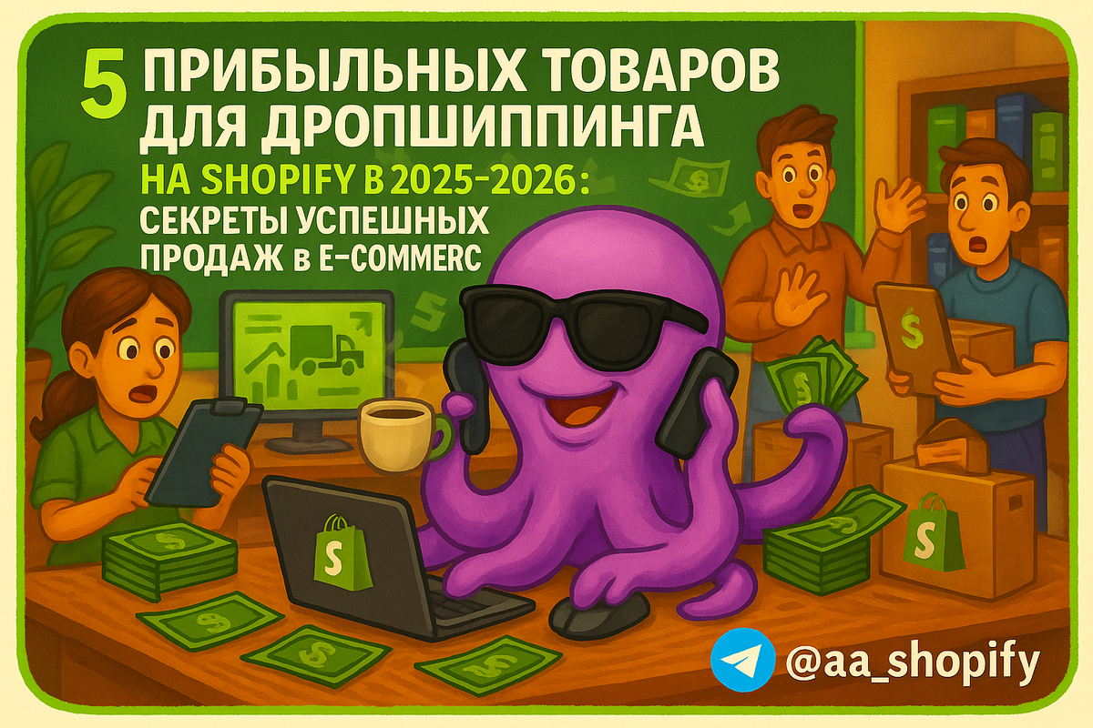    5 прибыльных товаров для дропшиппинга на Шопифай в 2025-2026: секреты успешных продаж в e-commerce aa_ecom