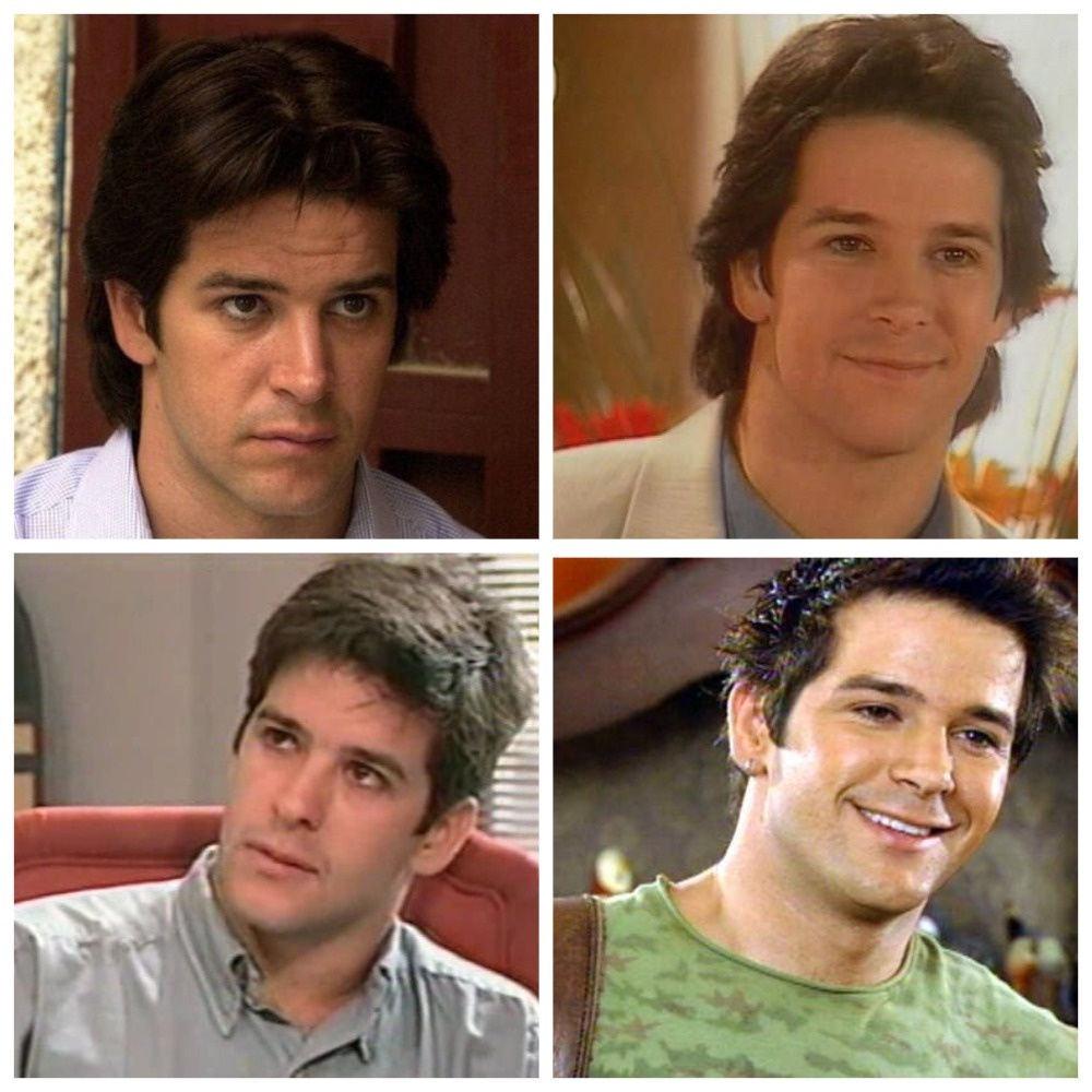 Сверху слева по часовой стрелке - Лукас, Дьёгу, Лео (Леандру) - "Клон", Лео (Леонадро) - "Во имя любви".