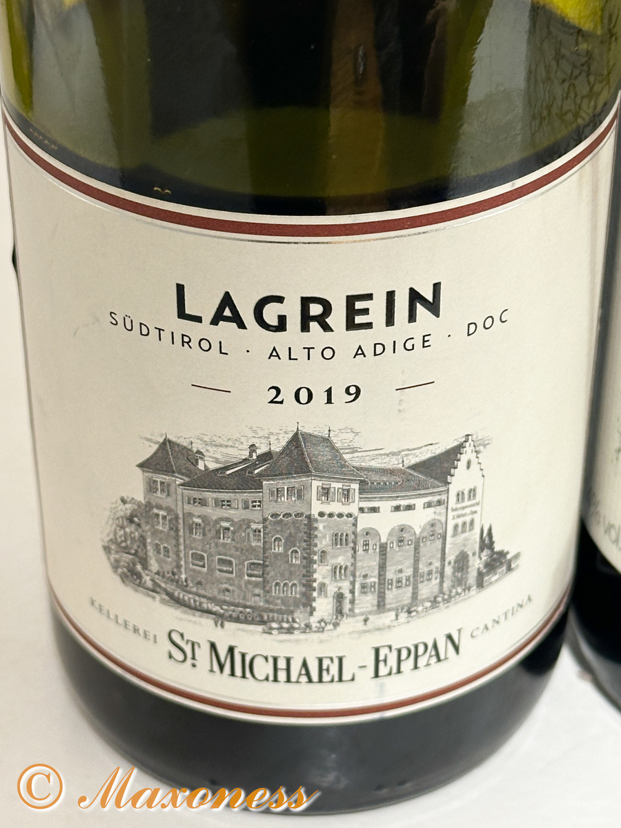 Этикетка красного вина Lagrein от San Michele Appiano, винтаж 2019. Трентино-Альто-Адидже, Италия