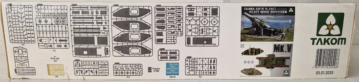 Mk.I Female от Takom (коробка с моделью)