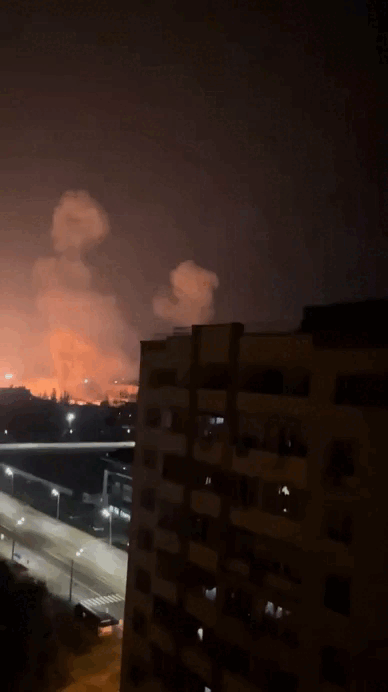 Видео: один из недавних прилётов по Киеву /тг-канал Dambiev/