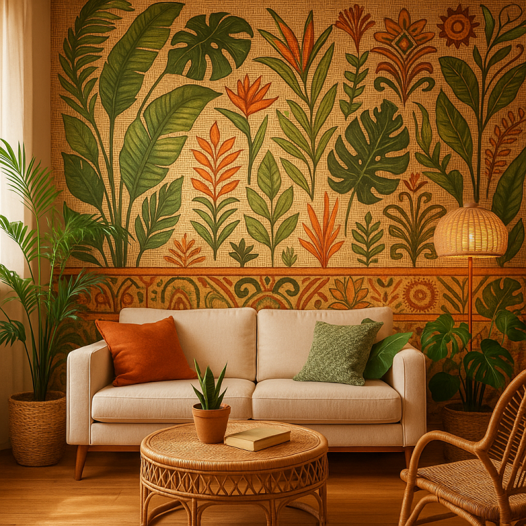    Создай тропический оазис у себя дома: мастер-класс по DIY ротанговым обоям с уникальными мотивами Loza