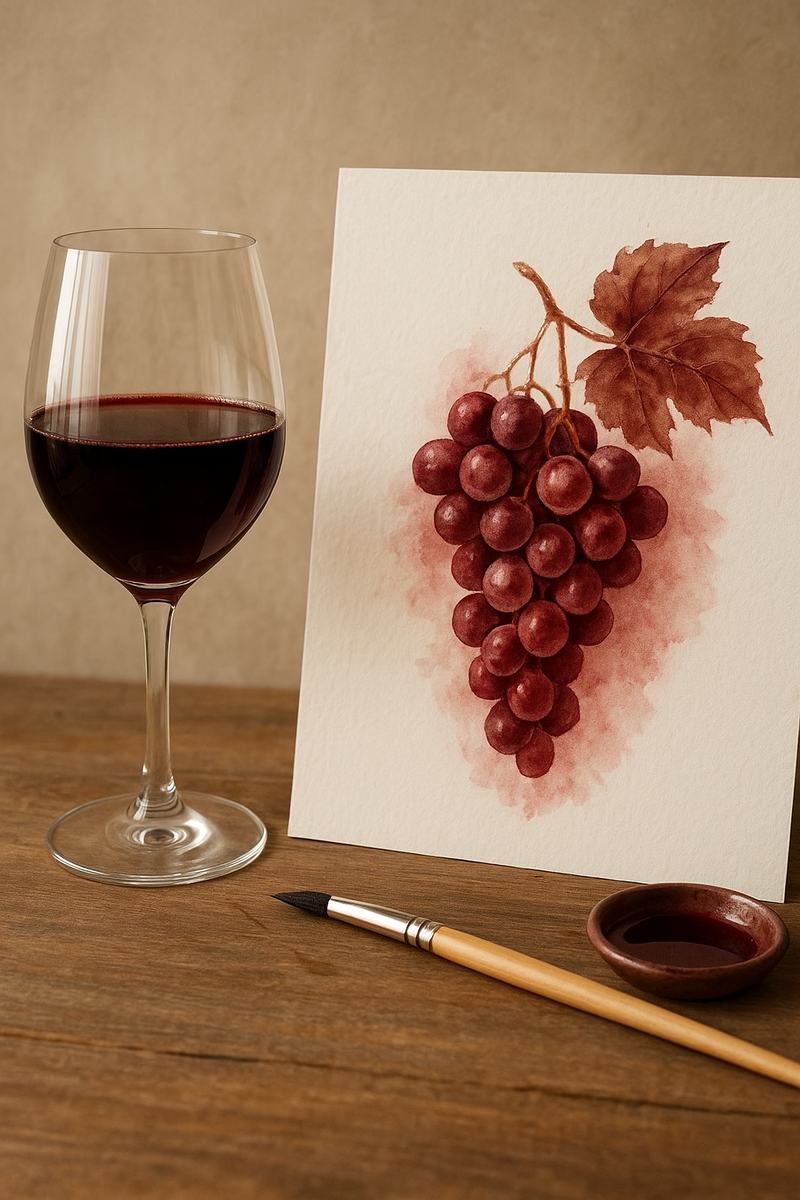 Мастер-класс по рисованию вином