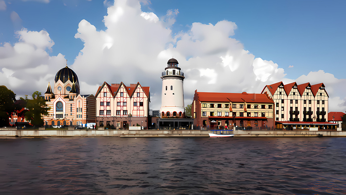 Рыбная деревня. Калининград. Авторское изображение.