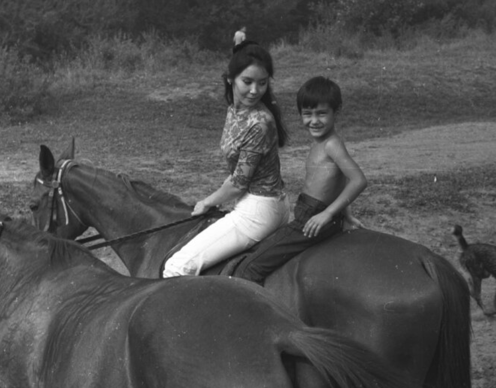 Наталья Аринбасарова с сыном