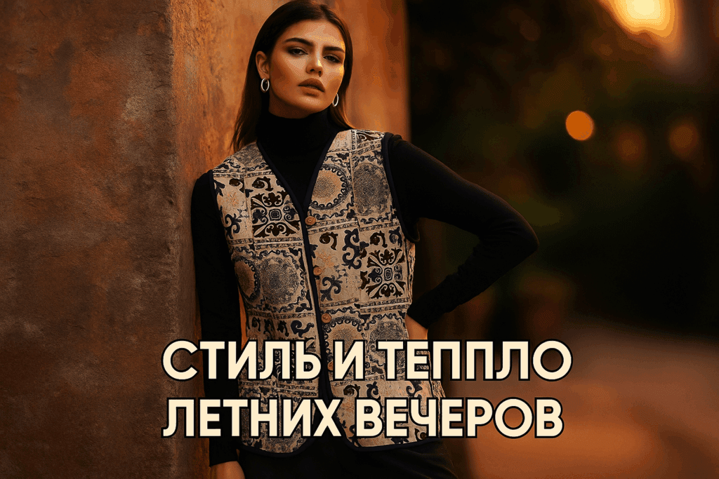    Летний стеганый жилет – отличное решение? Узнайте, как создать стильный образ с курткой с водолазкой. 3 неожиданных совета для прохладных вечеров! Veveya