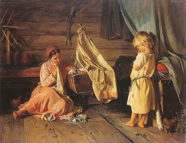 Лемох «Больное дитя»1875. Киевская картинная галерея Фото из открытого доступа