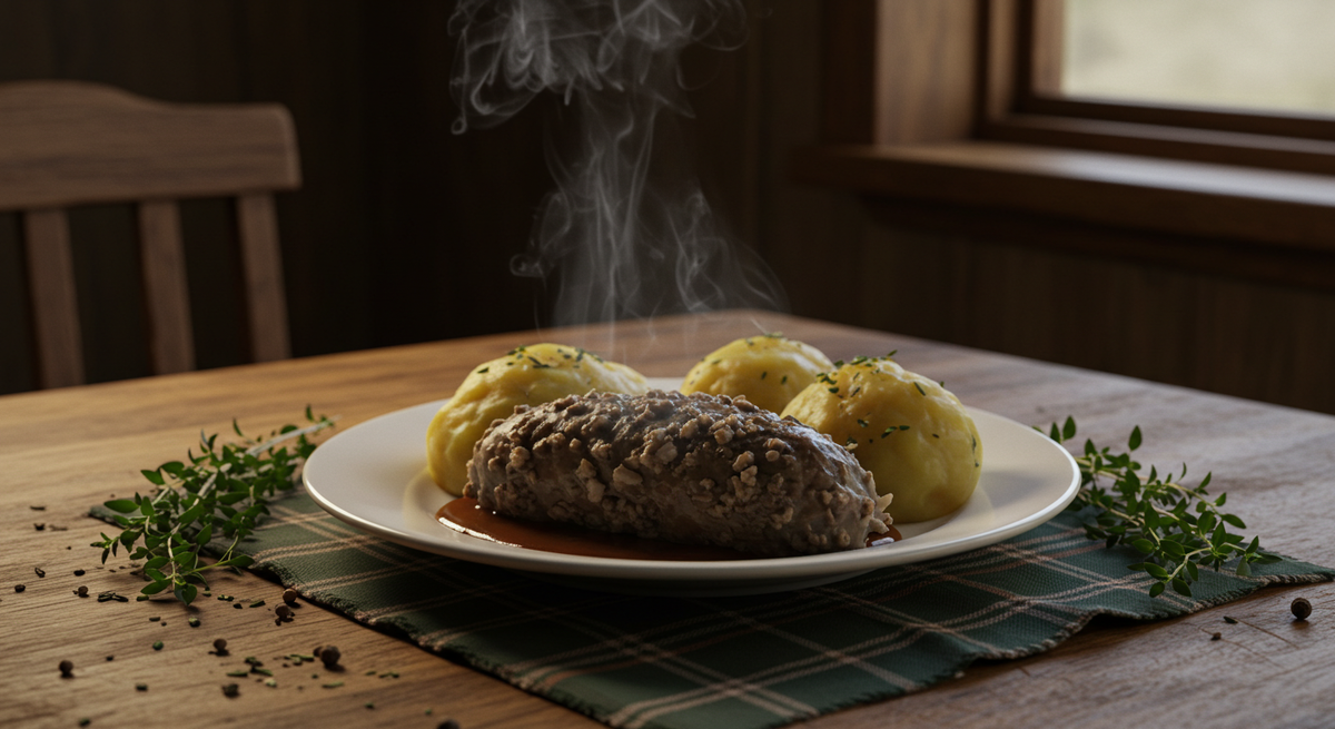 Хаггис с картофелем
