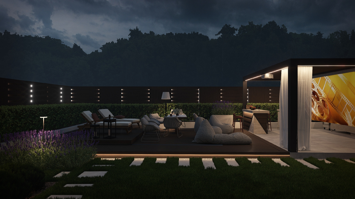 Визуализация к проекту для таунхауса от мастерской художественных садов imaginary garden