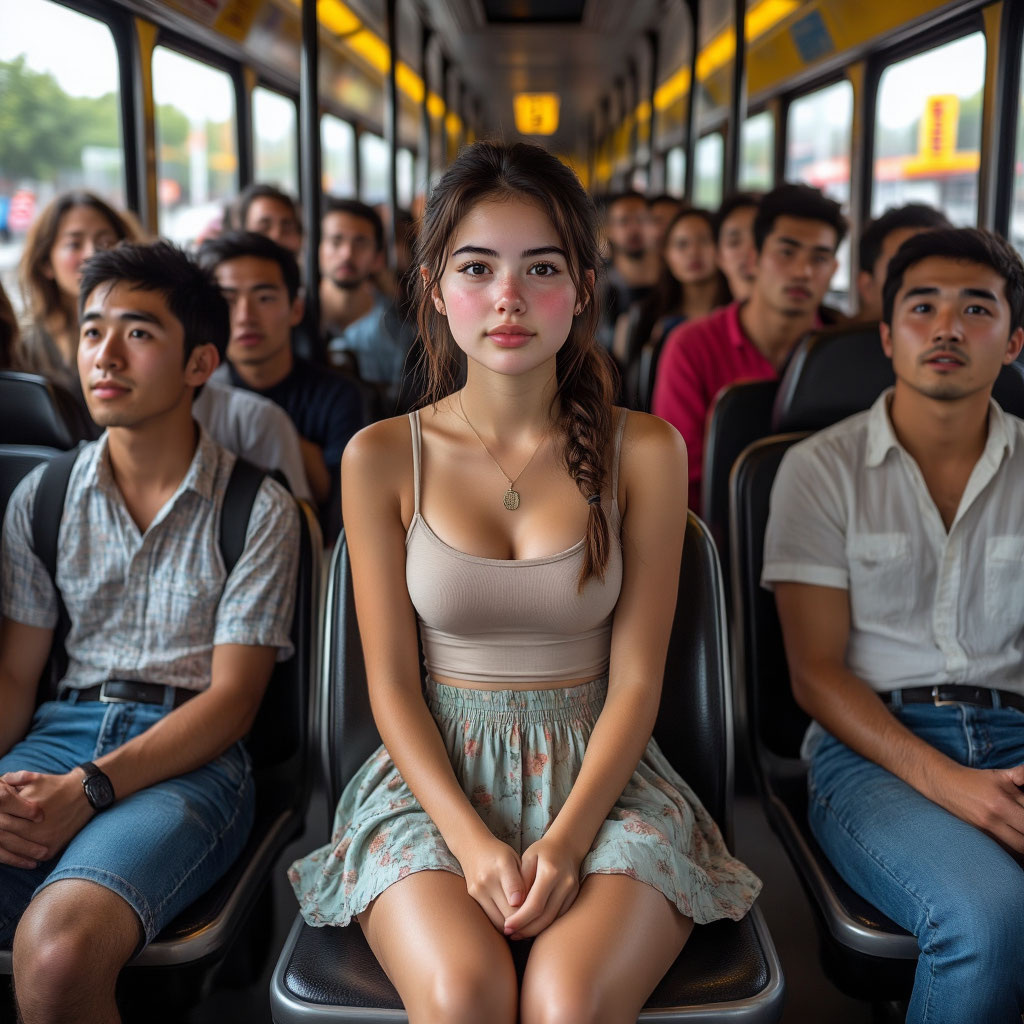 Горожане осудили пассажирку, посоветовав одеваться скромнее. Фото: нейросеть.