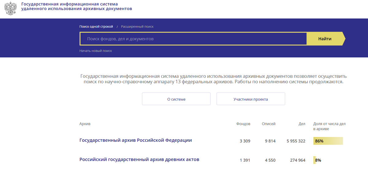 Так выглядит сайт, где можно увидеть материалы РГАДА воочию
