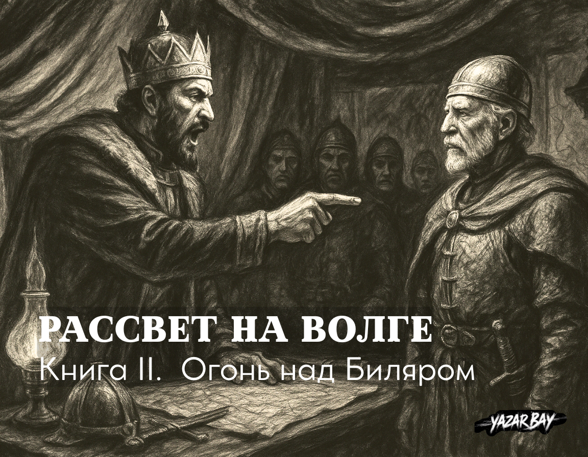 В хазарском лагере зреет отчаяние и недовольство, а старый генерал пытается образумить своего обезумевшего от жажды мести правителя. ©Язар Бай
