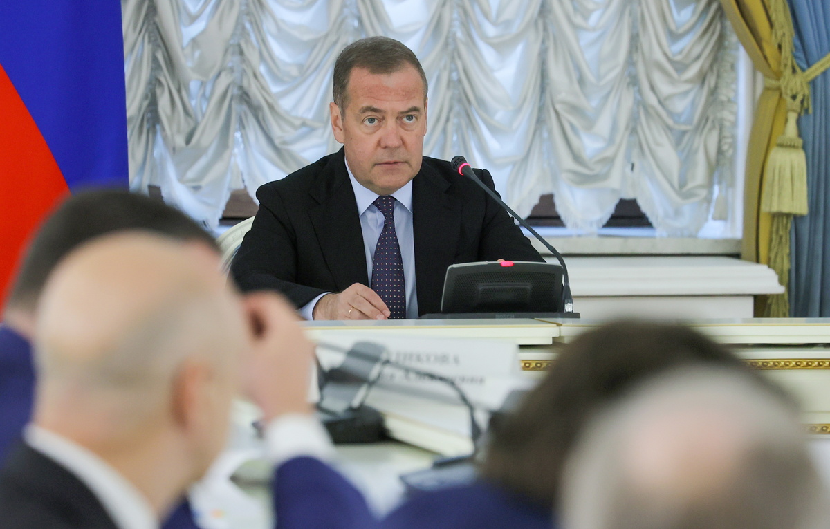    Заместитель председателя Совета безопасности РФ Дмитрий Медведев  Екатерина Штукина/POOL/ТАСС