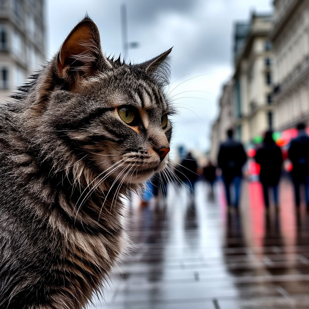 Кошка и люди.