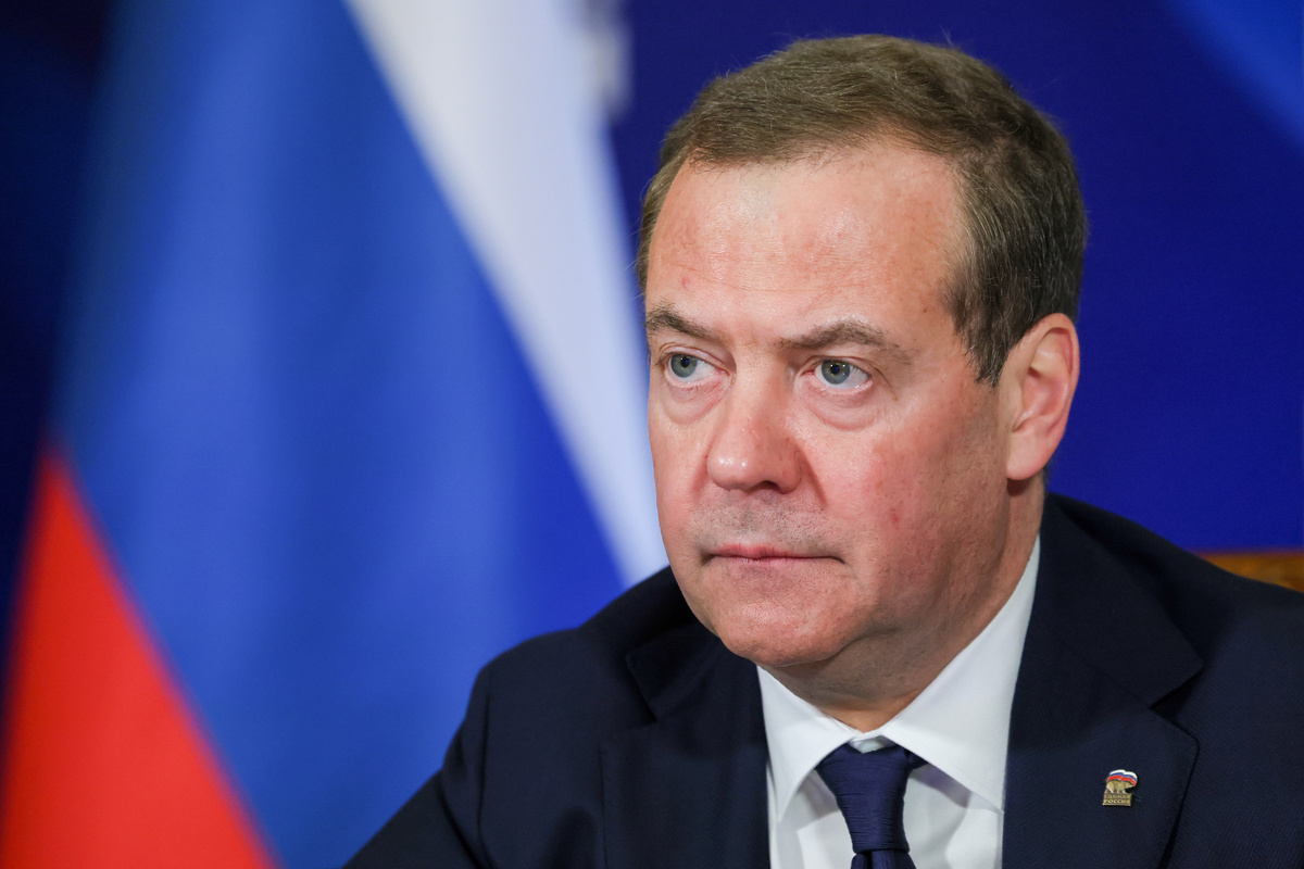    Заместитель председателя Совета безопасности РФ Дмитрий Медведев  Екатерина Штукина/POOL/ТАСС