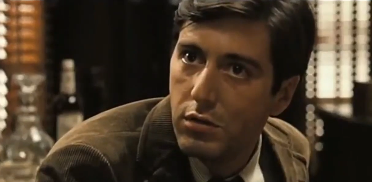 Кадр из фильма "Крестный отец", 1972. 