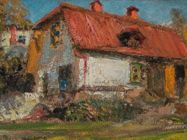 Василий Поленов. Наш дом (фрагмент). 1925. Государственный мемориальный историко-художественный и природный музей-заповедник В.Д. Поленова, село Страхово, Тульская область