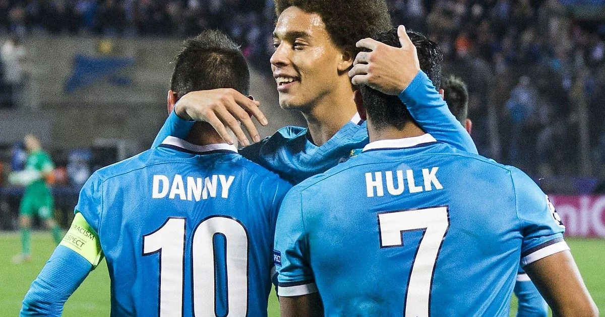 Легионеры «Зенита» Данни, Витсель и Халк (Фото Вячеслава Евдокимова / ТАСС)