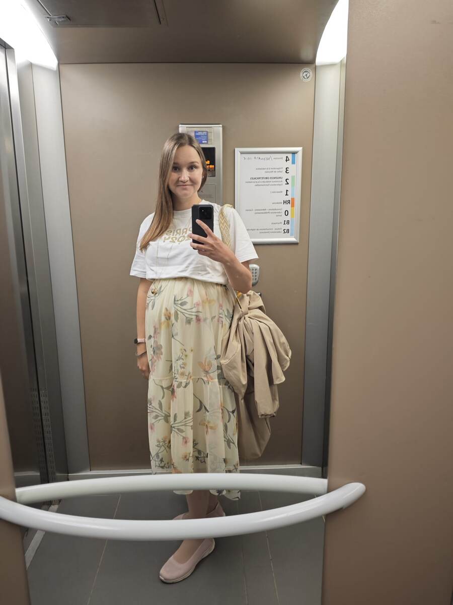 Лук "под Обеликса" - футболка и юбка с добеременных времен