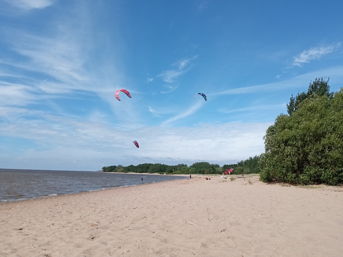Пляж рядом с Петербургом.