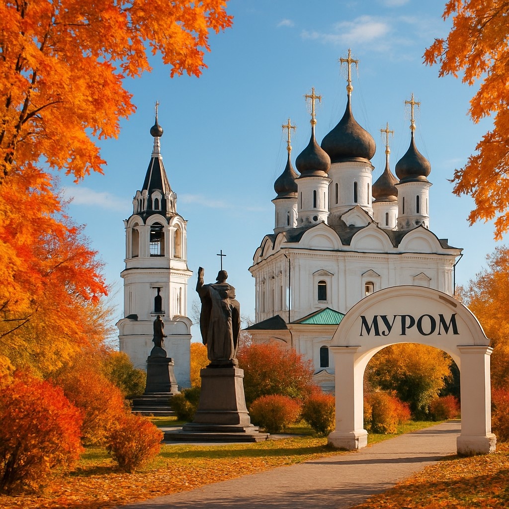 Муром в красках осени (фото создано с помощью ИИ)