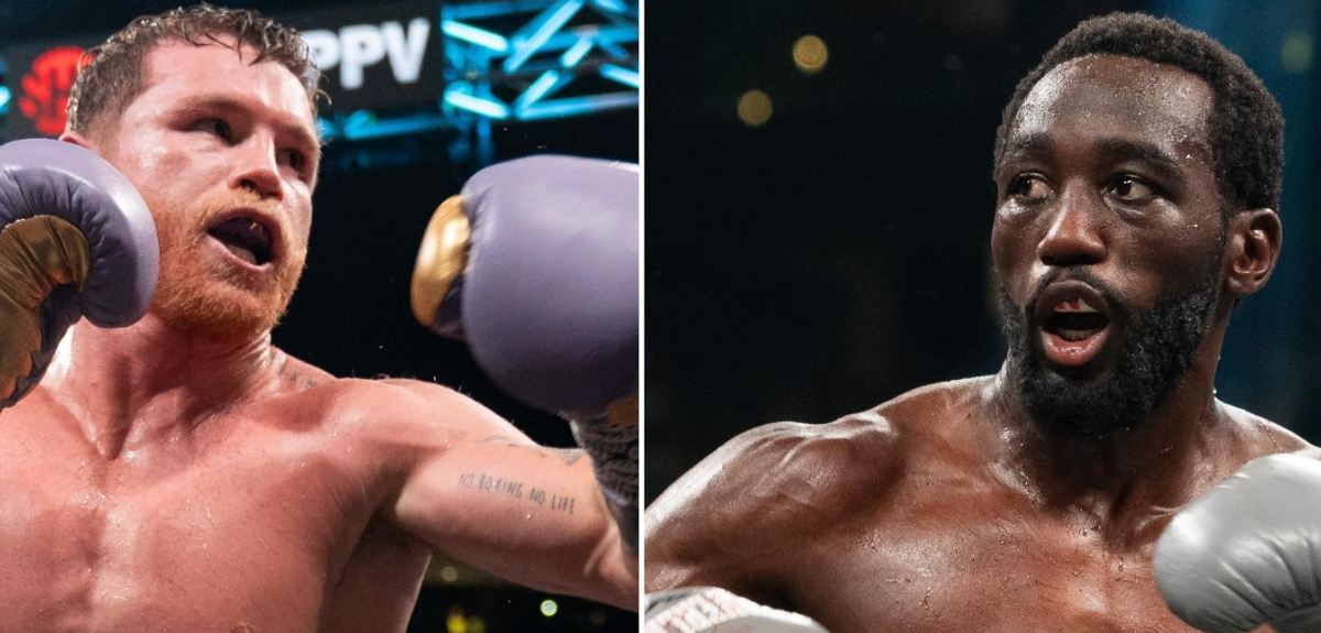 Канело (слева) и Теренс Кроуфорд