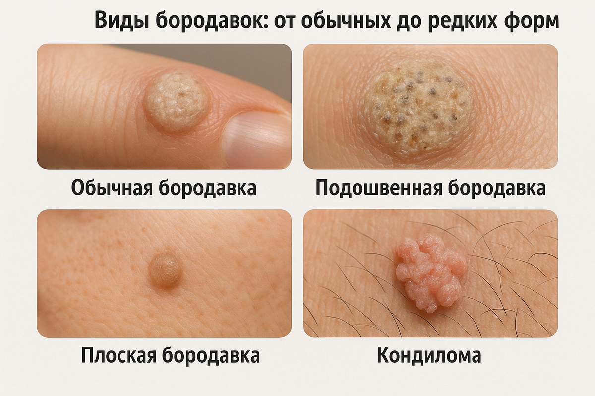 Виды бородавок: от обычных до редких форм