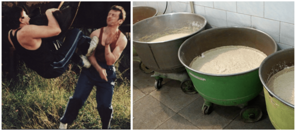 Слева – замес, ожидание, справа – замес, реальность.