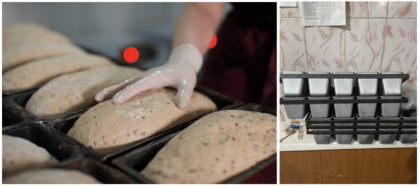 Тесто надо плотно сжать, чтобы не было стыка.