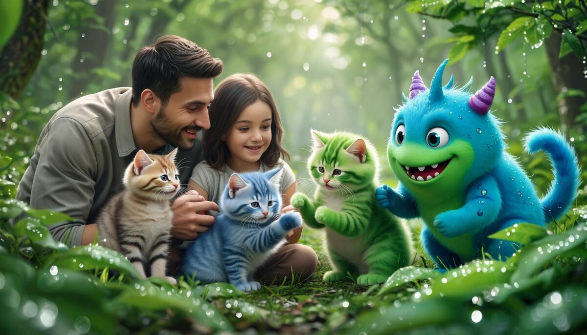 Рядом обитали добрые монстрики