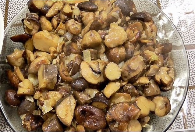 жареные грибы