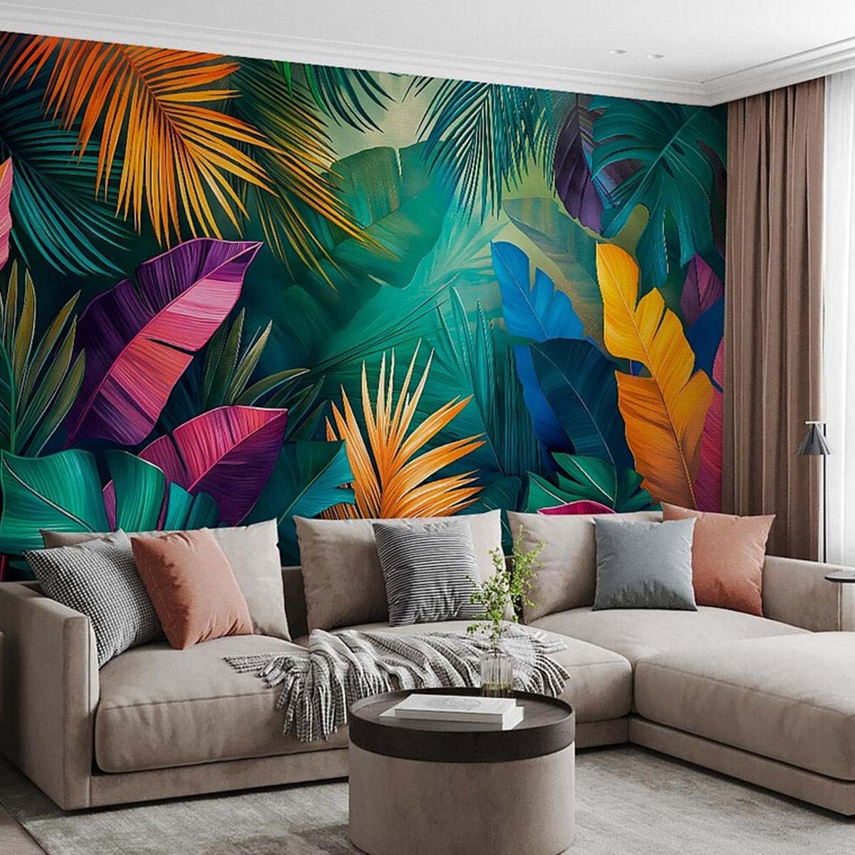 Пример дофаминового интерьера с отделкой стен флизелиновыми фотообоями VEROL. Артикул: 232883858.