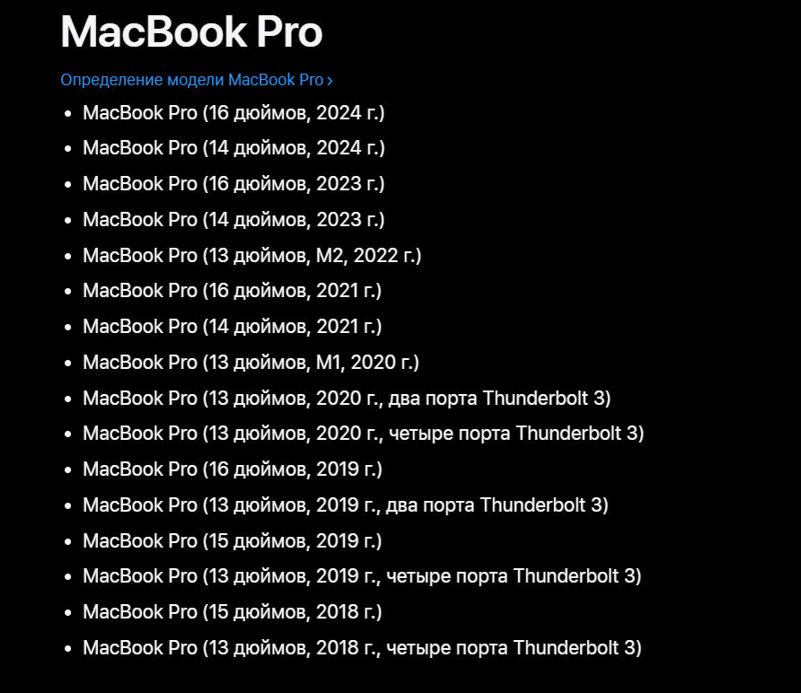 Поддерживаемые устройства macOS 15 Sequoia