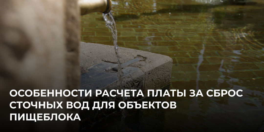 Особенности расчета платы за сброс сточных вод для объектов пищеблока