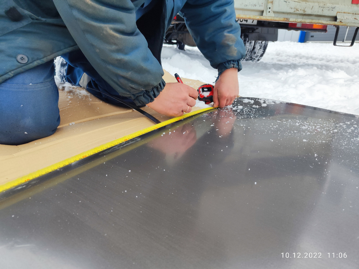 Размечаю для гибки