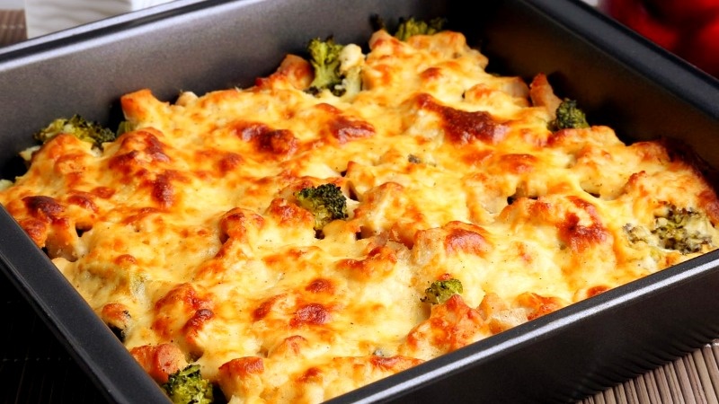Запеканка с курицей и овощами