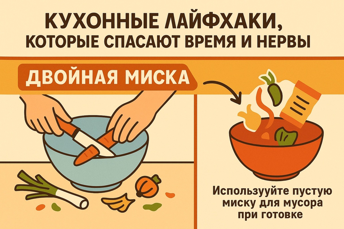 4 кухонных лайфхака, которые сэкономят ваше время и нервы — просто и без гаджетов!