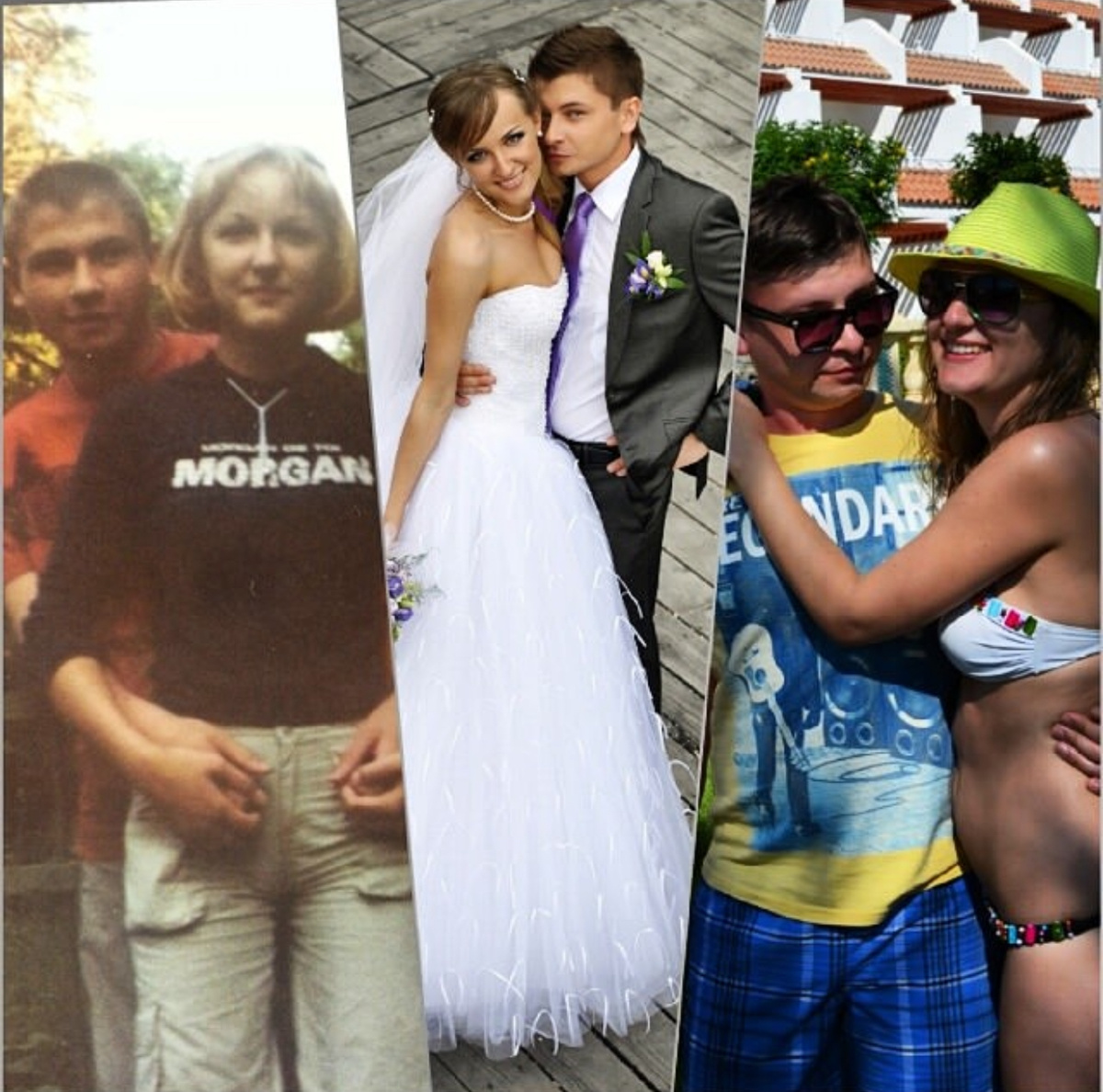 Школьники, молодожены и супруги. Фото из личного архива