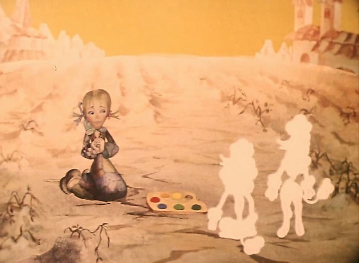 Кадр из мультфильма «Лоскутик и облако» (1977)